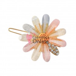 Agrafa pentru par metalica AGF032EE - Aurie model Floare